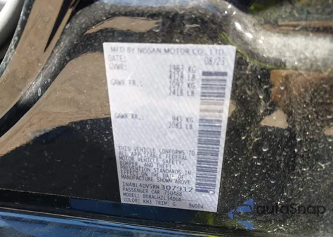 2024 Nissan Altima Sv Fwd from USA, damaged, VIN 1N4BL4DV5RN307912